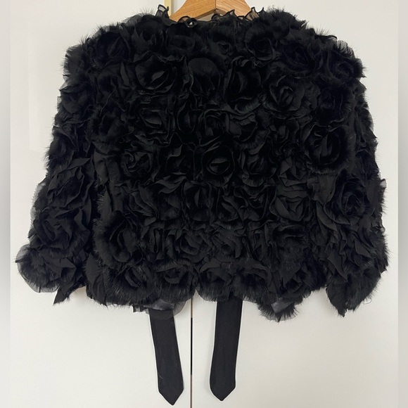 Anna Ferretti Fur & leather vintage bolero jacket - Picture 2 of 5